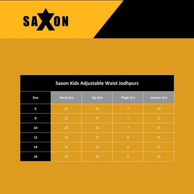 Image showing 1 th Saxon Kids' Adjustable Waist Jodhpurs