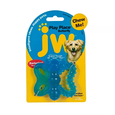 JW Pet Butterfly Teether Puppy Chew Toy Dog Chew Toys