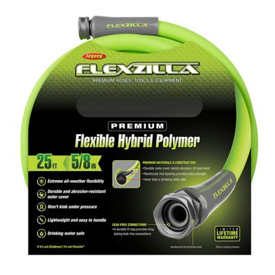 ZillaGreen Garden Hose With 3/4 in GHT Fittings Extreme Weather Durability 