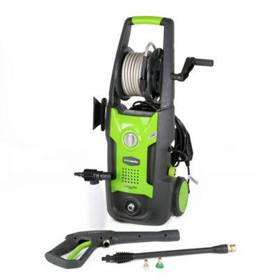 Greenworks 1,700 PSI 1.2 GPM Electric Cold Water 13A Pressure Washer with Hose Reel, 25 ft. Hose