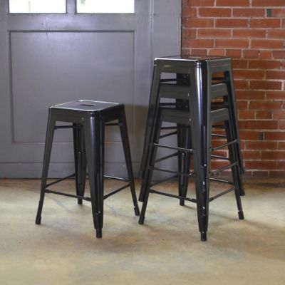 Image showing  Loft Metal Bar Stools, 24 in., 4-Pack