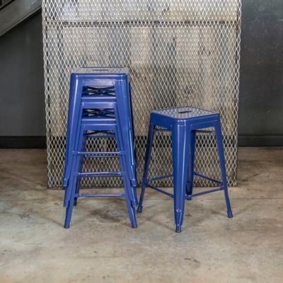 Image showing  Loft Metal Bar Stools, 24 in., 4-Pack