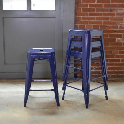 Image showing  Loft Metal Bar Stools, 24 in., 4-Pack