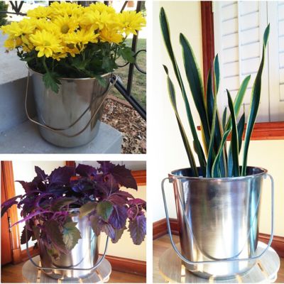 Image showing  Extra-Large Stainless Steel Bucket Set, 5.28 gal., 3 pc.