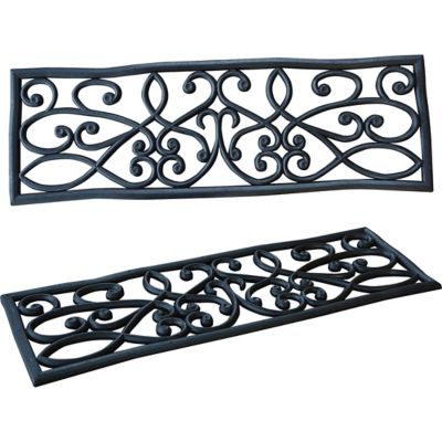 Image showing  Rubber Scrollwork Stair Treads, 30 in. x 9 in., 4 pc.