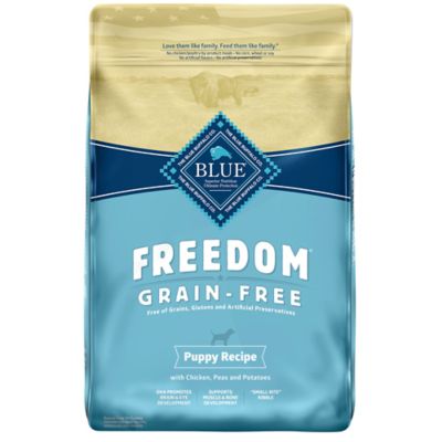 Blue Buffalo Freedom Puppy Grain-Free Natural Chicken, Peas and Potato Recipe Dry Dog Food He loves his food