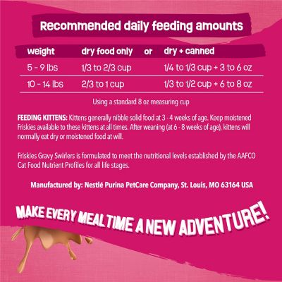 Image showing 5 th Purina Friskies Gravy Swirlers Chicken & Salmon Flavor Dry Cat Food