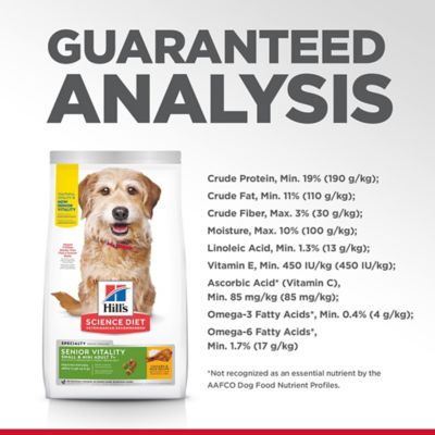 Image showing 6 th Hill's Science Diet Adult 7+ Small and Mini Breed Senior Vitality Chicken and Rice Recipe Dry Dog Food