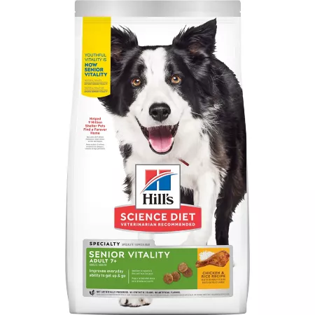 Hill's Science Diet Senior 7+ Youthful Vitality Chicken and Rice Recipe Dry Dog Food 3.5 lb Bag Dry Dog Food