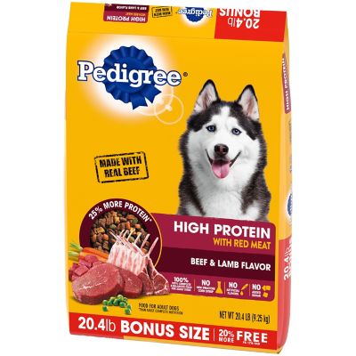 Pedigree High Protein Beef And Lamb Flavor Adult Dry Dog Food 20 4 Lb At Tractor Supply Co