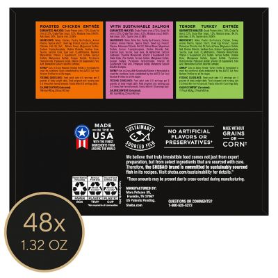 Image showing  All Life Stages Roasted Chicken, Gourmet Salmon, Tender Turkey in Gravy Recipe Wet Cat Food pk., 2.6 oz., Pack of 24