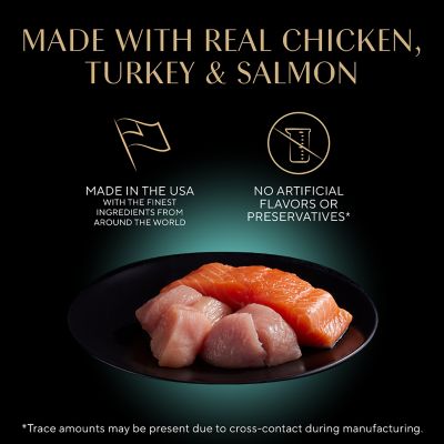 Image showing  All Life Stages Roasted Chicken, Gourmet Salmon, Tender Turkey in Gravy Recipe Wet Cat Food pk., 2.6 oz., Pack of 24