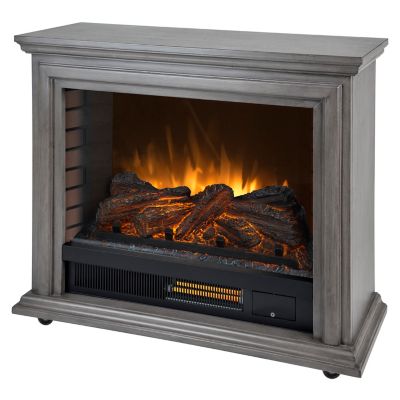 Pleasant Hearth Sheridan Mobile Infrared Fireplace Dark