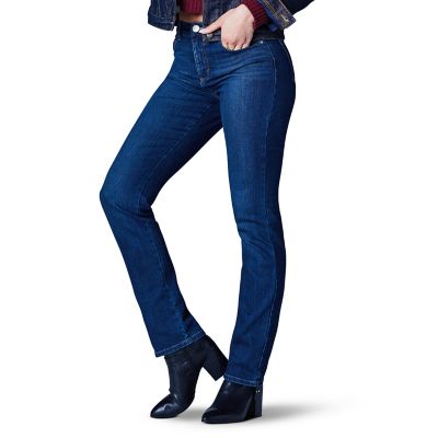 Lee Women's Relaxed Fit High-Rise Instantly Slims Straight Leg Jeans