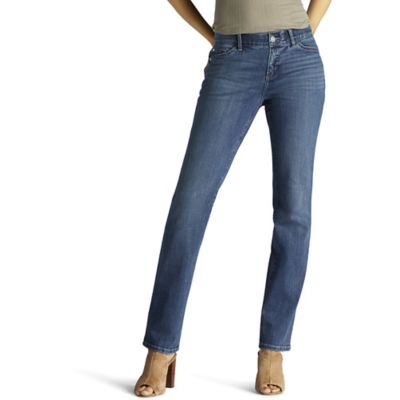 lee mid rise straight leg jeans