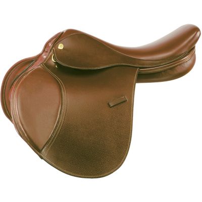 Image showing  Youth Leather Close Contact English Saddle with Memory Foam Panels