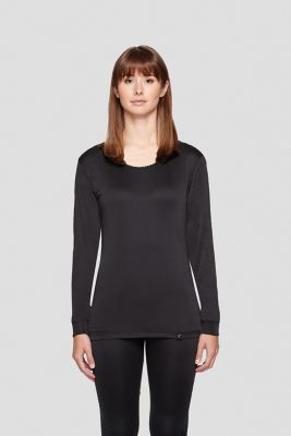 Terramar Thermasilk Pointelle Scoop Neck Shirt