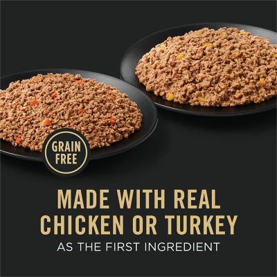 Image showing  Savor Adult Grain-Free Chicken and Turkey Pate Wet Dog Food Variety pk., 13 oz. Can, Pack of 12