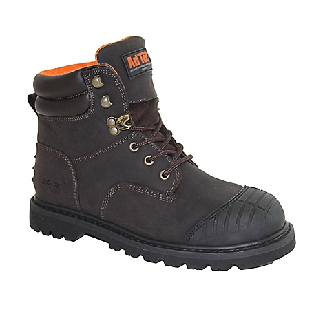 AdTec Men's Steel Toe Work Boots, 6 in., Brown