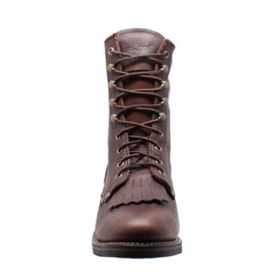Image showing 2 th AdTec Men's Soft Toe Packer Durable Work Boots, Chestnut/Black, 9 in.