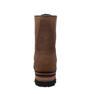 Image showing  Men's Round Toe Logger Work Boots, 9 in., Brown