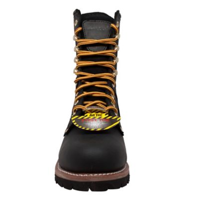 Image showing  Men's Steel Toe Logger Boots, Black, 9 in.