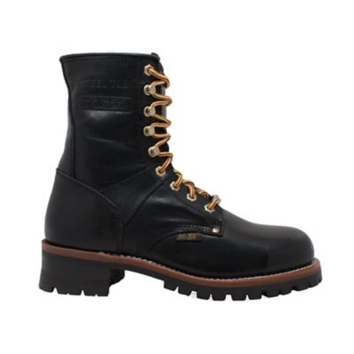 Image showing 1 th AdTec Men's Steel Toe Logger Boots, Black, 9 in.