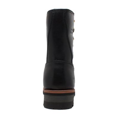 Image showing 3 th AdTec Men's Round Toe Logger Work Boots, 9 in., Black