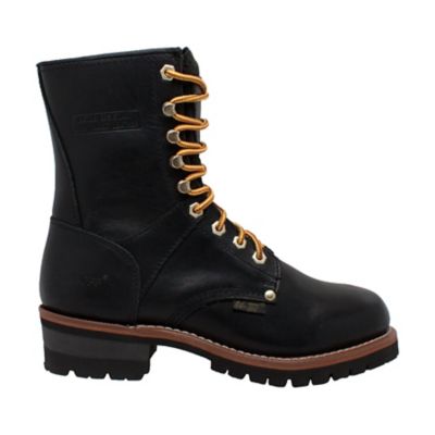 Image showing  Men's Round Toe Logger Work Boots, 9 in., Black