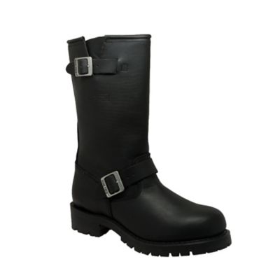 black engineer boots