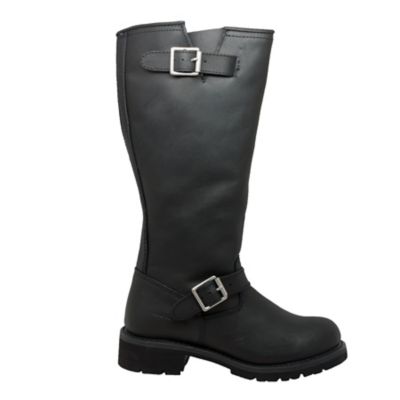 Image showing 1 th Ride Tecs Men's Engineer Round Toe Biker Boots, 16 in., Black
