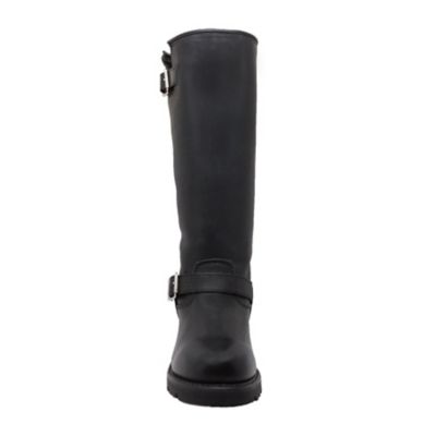 Image showing 2 th Ride Tecs Men's Engineer Round Toe Biker Boots, 16 in., Black