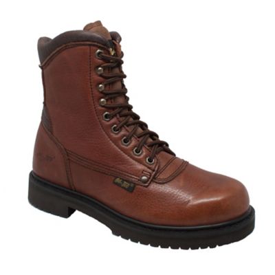 AdTec Men's Water-Resistant Work Boots, Brown, 8 in.