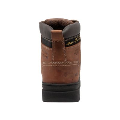 Image showing 3 th AdTec Men's Steel Toe Leather Hiking Boots, Brown, 6 in.