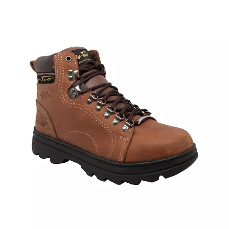 AdTec - Men's Steel Toe Leather Hiking Boots Brown 6 in. Men's Hiking Boots