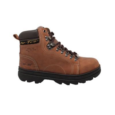 Image showing 1 th AdTec Men's Steel Toe Leather Hiking Boots, Brown, 6 in.