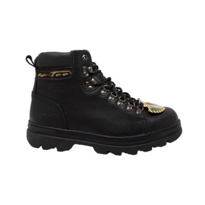 Image showing 1 th AdTec Men's Steel Toe Leather Hiking Boots, Black, 6 in.