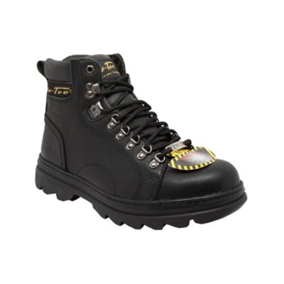 AdTec Men's Steel Toe Leather Hiking Boots, Black, 6 in. Good Work Boot