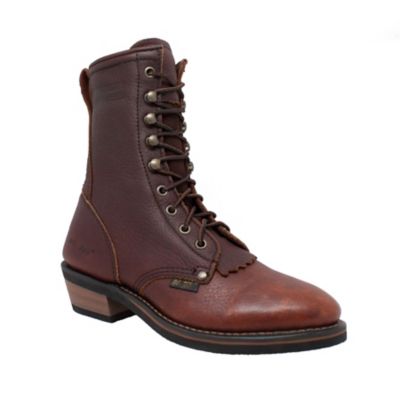 Image showing  Women's Soft Toe Packer Durable Work Boots, Black/Dark Cherry, 8 in.