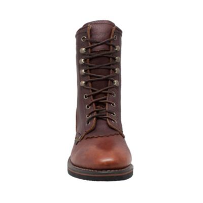 Image showing  Women's Soft Toe Packer Durable Work Boots, Black/Dark Cherry, 8 in.