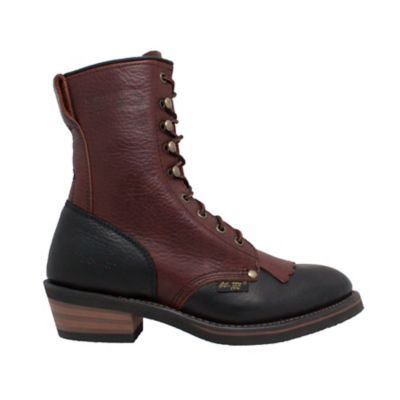 Image showing  Women's Soft Toe Packer Durable Work Boots, Black/Dark Cherry, 8 in.