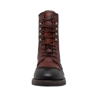Image showing  Women's Soft Toe Packer Durable Work Boots, Black/Dark Cherry, 8 in.