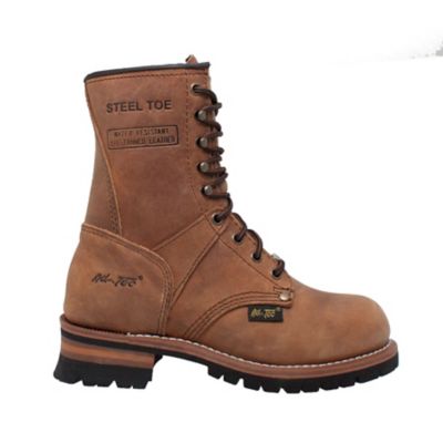 Image showing  Women's Steel Toe Logger Boots, Brown, 9 in.