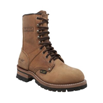 AdTec Women's Leather Logger Work Boots, Brown, 9 in. at Tractor Supply Co.