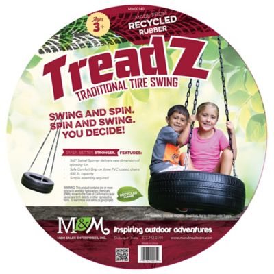 Image showing  Treadz Traditional Tire Swing, 400 lb. Capacity