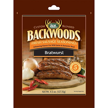 LEM Backwoods Bratwurst Seasoning, 4.5 oz., Makes 5 lb.