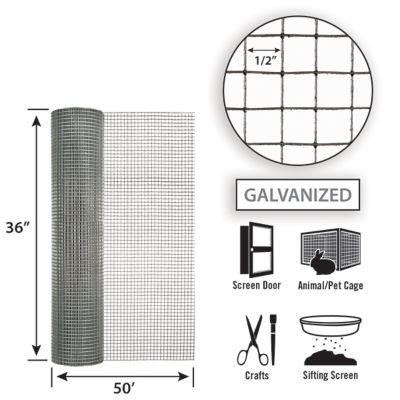 Image showing  1/2 in. Mesh 19-Gauge Hardware Cloth, 50 ft. x 36 in.