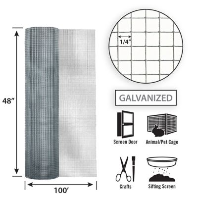 Image showing  1/3 in. Mesh Galvanized Hardware Cloth, 100 ft. x 48 in.
