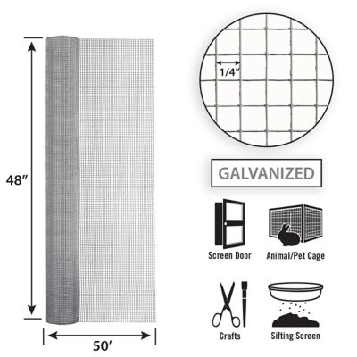 Image showing  1/4 in. Mesh 23-Gauge Hardware Cloth, 50 ft. x 48 in.