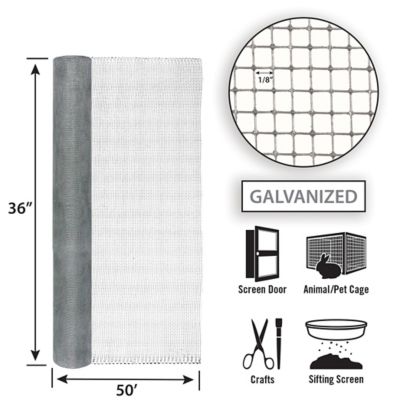 Wire Mesh Cut To Size For You 12" Long x 36" Wide 1/8 Inch 